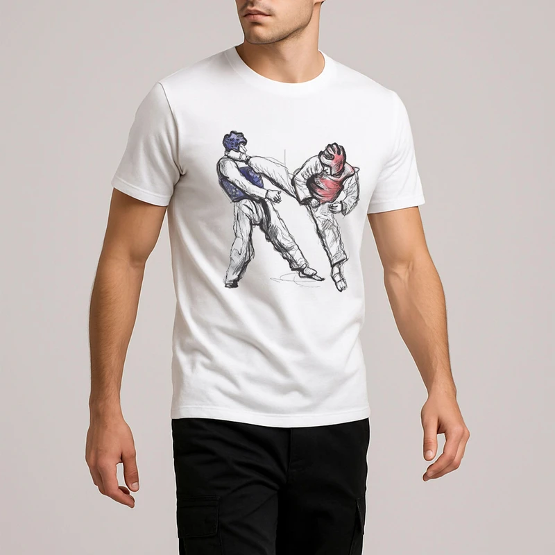 تیشرت مردانه طرح تکواندو کد MS222