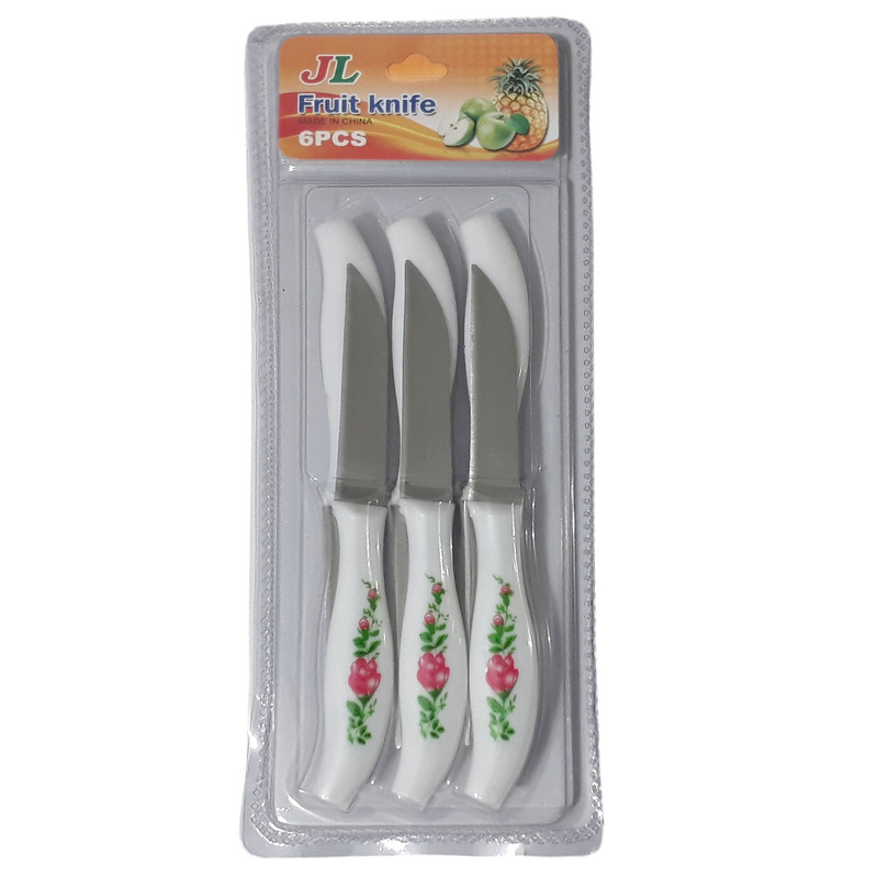 کارد میوه خوری جی ال مدل flower6 بسته 6 عددی