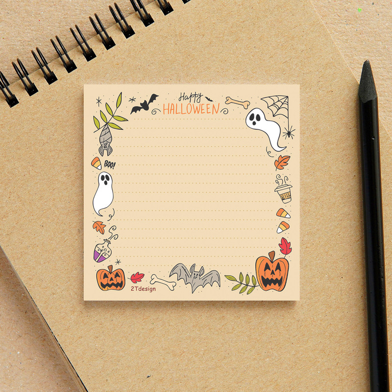 کاغذ یادداشت طوطی دیزاین مدل نوت پد طرح کدو تنبل کد NP-22