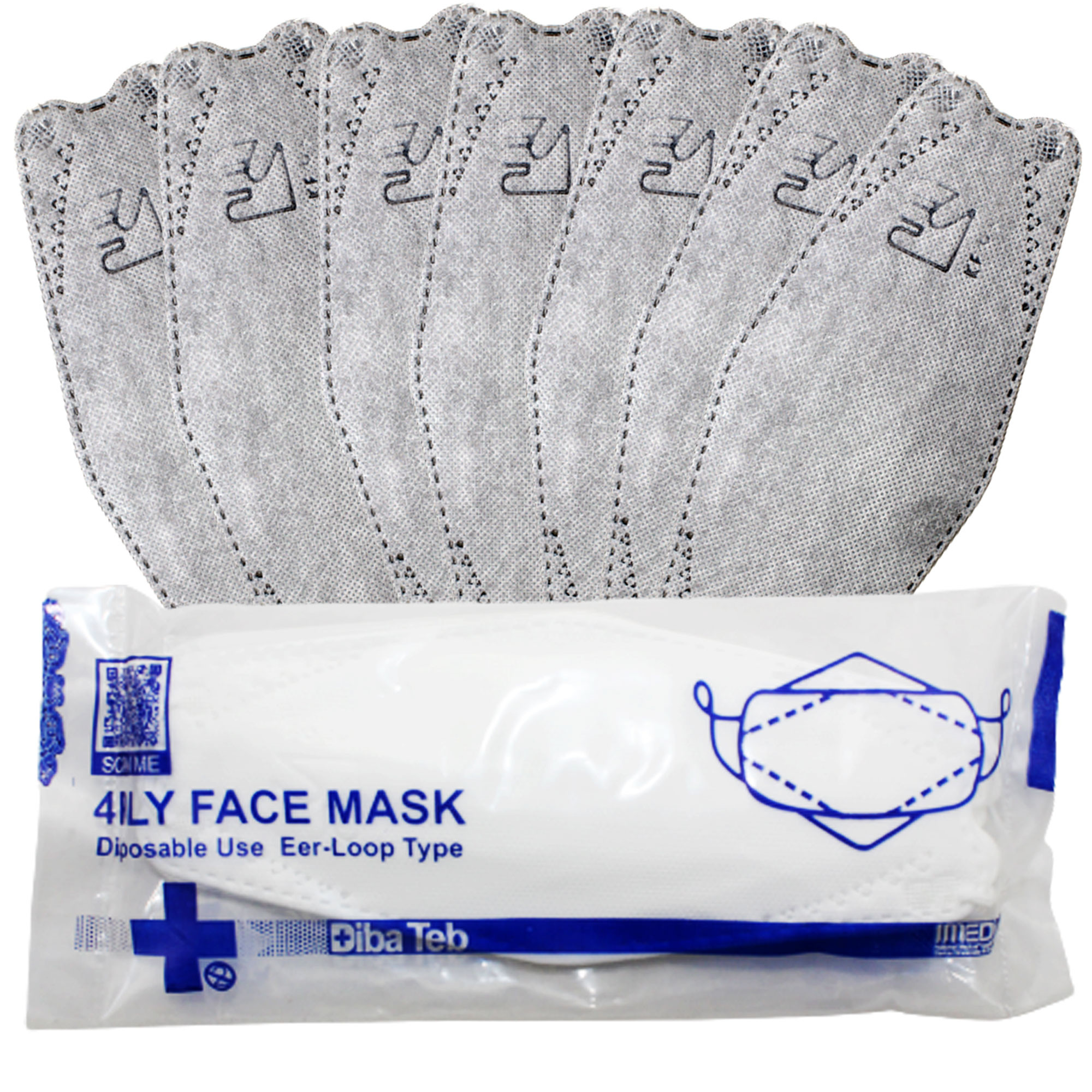 ماسک تنفسی دیباطب مدل 3d بسته 10 عددی