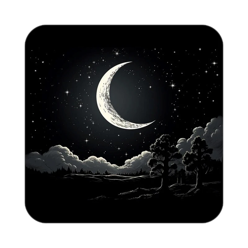 زیر لیوانی کاکتی طرح ماه و ستاره مدل mp53248