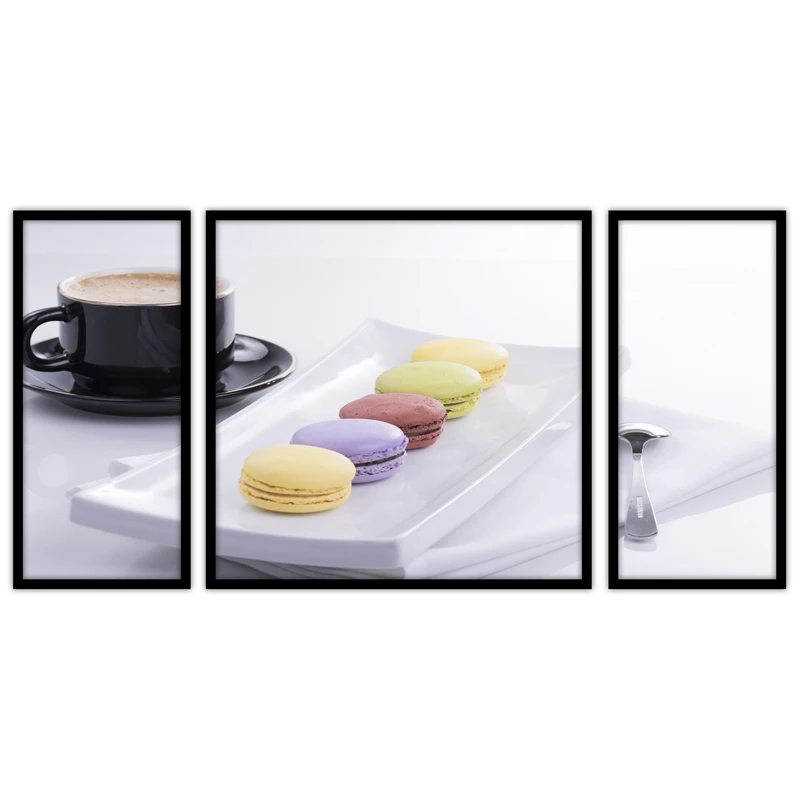 تابلو بکلیت طرح کیک و شیرینی مدل B-bu3097 مجموعه 3 عددی