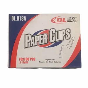  گیره کاغذ مدل 918A سایز 31 میلی متری بسته 1000 عددی