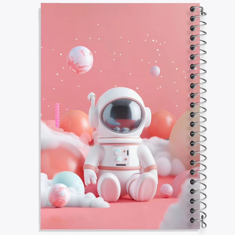 دفتر شطرنجی 50 برگ خندالو طرح فضانورد کد N2249