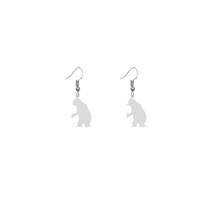 گوشواره نقره زنانه هایکا طرح خرس مدل n.ha605