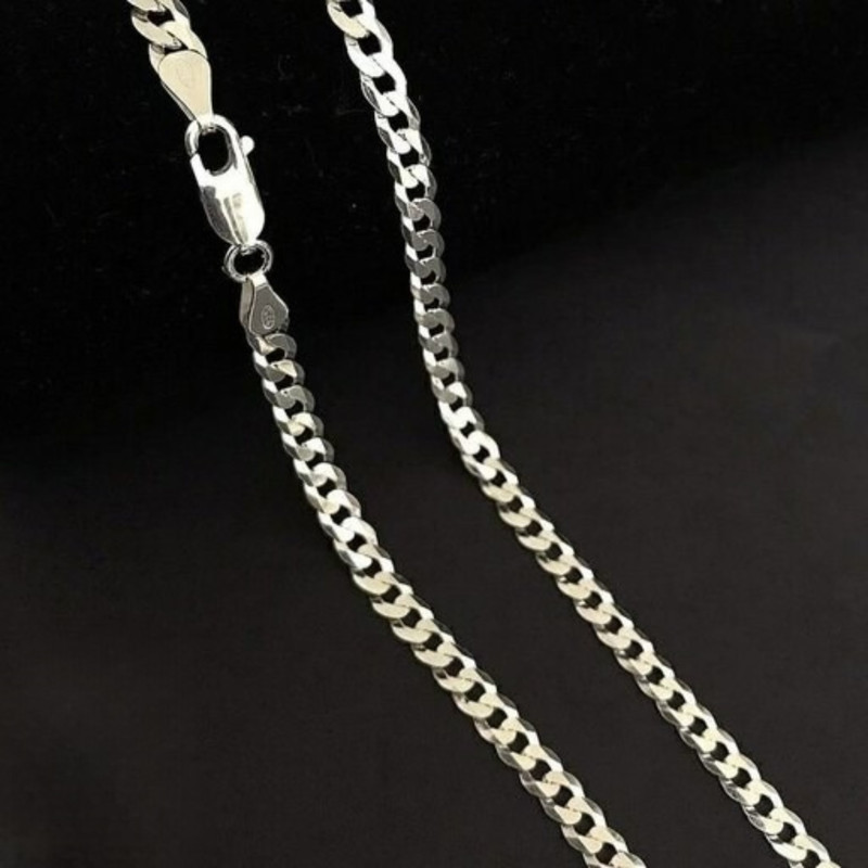 زنجیر نقره مردانه مدل کارتیر roz6 ایتالیا