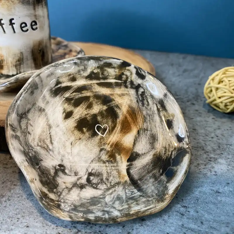 ست فنجان و نعلبکی سرامیکی طرح کافی