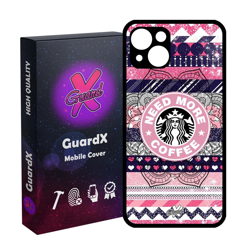 کاور گارد ایکس طرح Starbucks مدل Glass10070 مناسب برای گوشی موبایل اپل iPhone 13