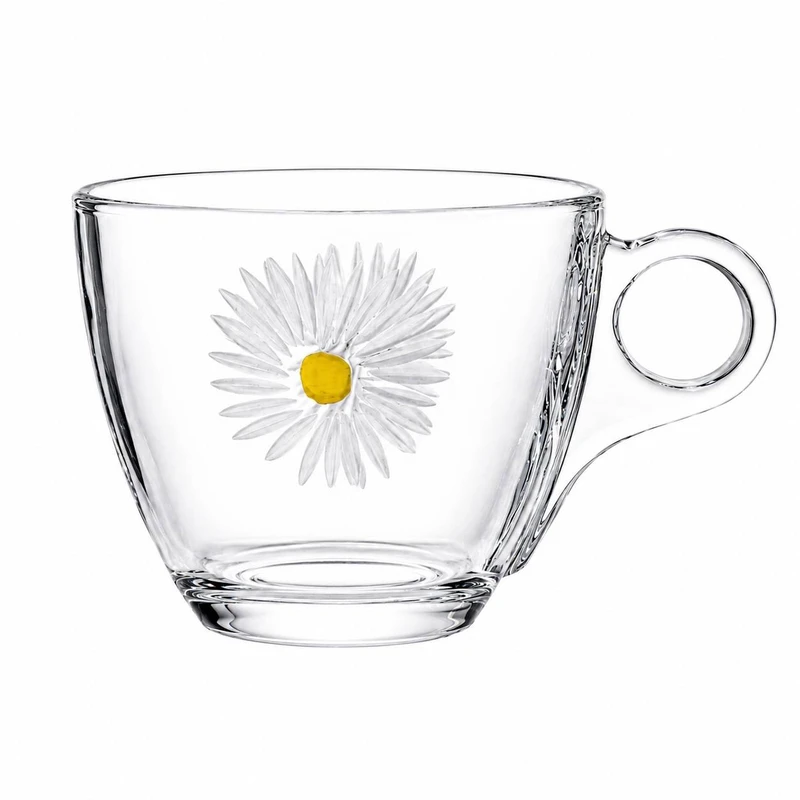 فنجان مدل چری گل بابونه بسته 6 عددی