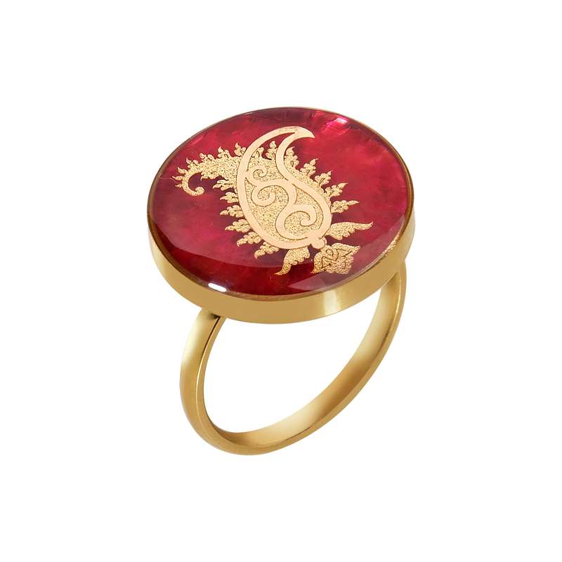 انگشتر زنانه دانژه مدل بته جقه انگشتر زنانه دانژه مدل بته جقه