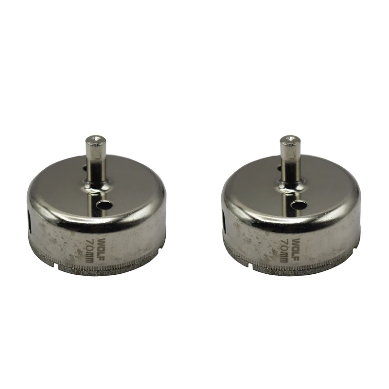 مته گرد بر شیشه ولف مدل YP-070 سایز 70 میلی متر مجموعه 2  عددی 