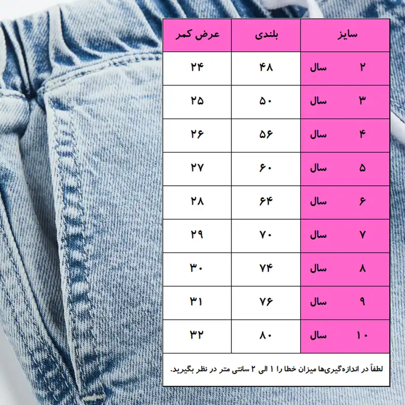 شلوار جین بچگانه مدل جاگرPK-H-BLU001