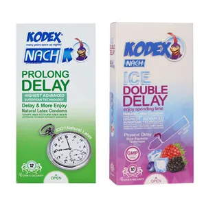 کاندوم ناچ کدکس مدل PROLONG DELAY بسته 12 عددی به همراه کاندوم ناچ کدکس مدل ICE DOUBLE DELAY بسته 10 عددی