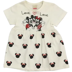 پیراهن دخترانه مدل miki رنگ شیری