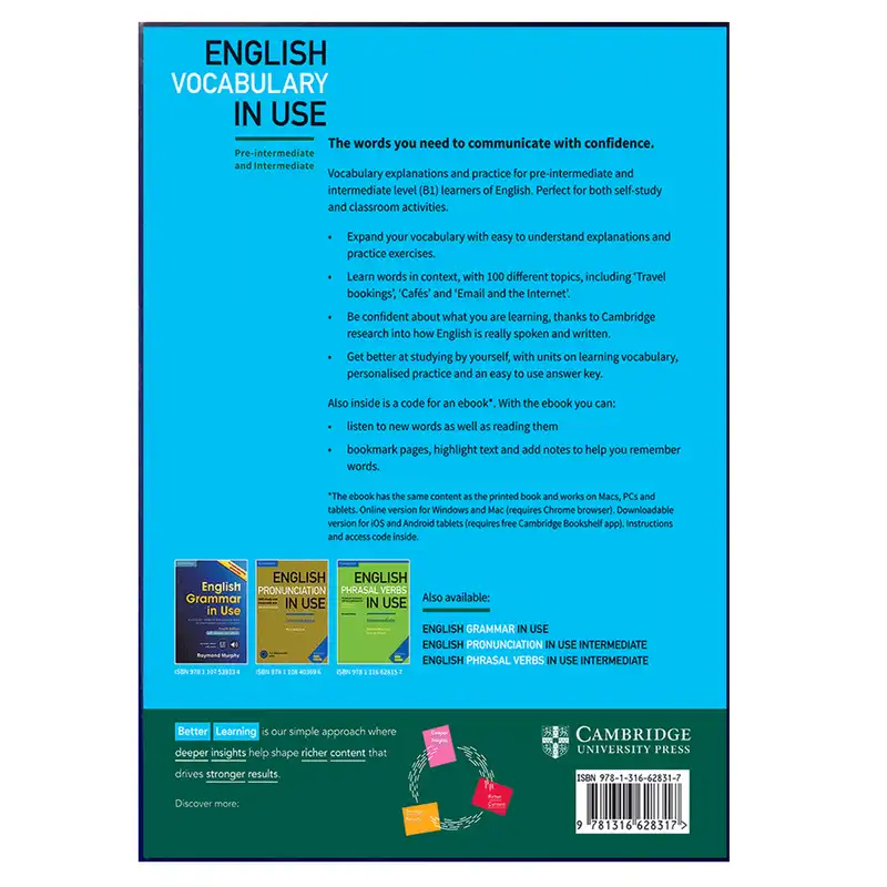 کتاب English Vocabulary In Use Pre-Intermediate and Intermediate اثر Stuart Redman انتشارات هدف نوین