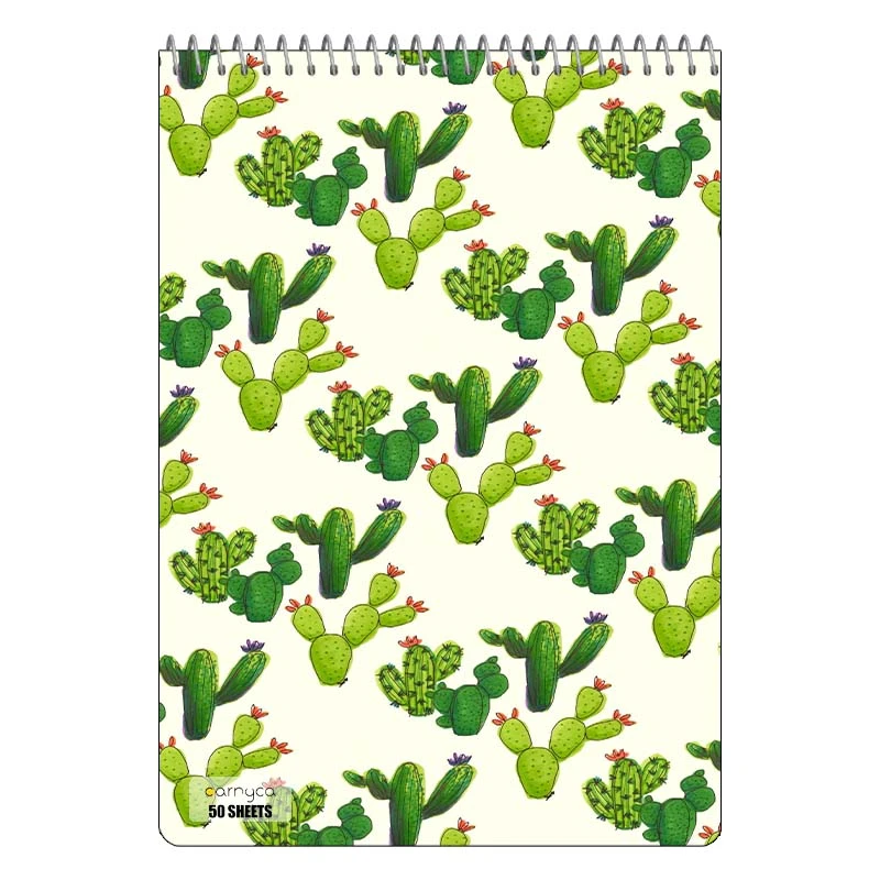 دفتر نقاشی 50 برگ سیمی کارنیکا طرح کاکتوس cactus کد 32388