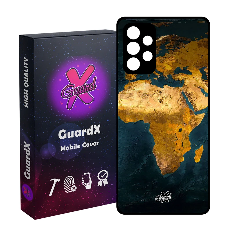 کاور گارد ایکس طرح Map مدل Glass10291 مناسب برای گوشی موبایل سامسونگ Galaxy A32 4G