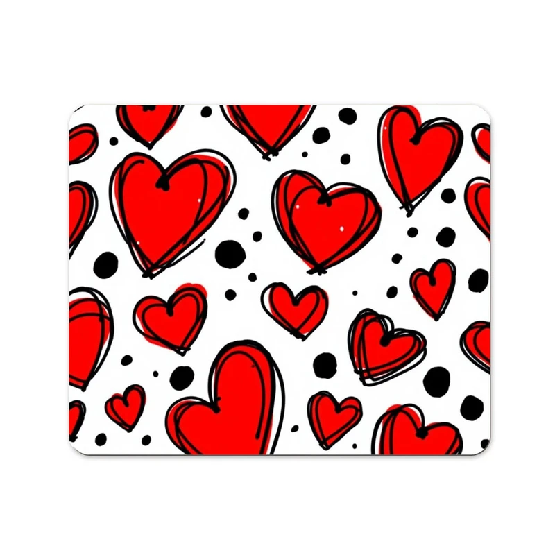 ماوس پد پاد آفرین طرح قلب کد 215 سایز 19*24 سانتی متر