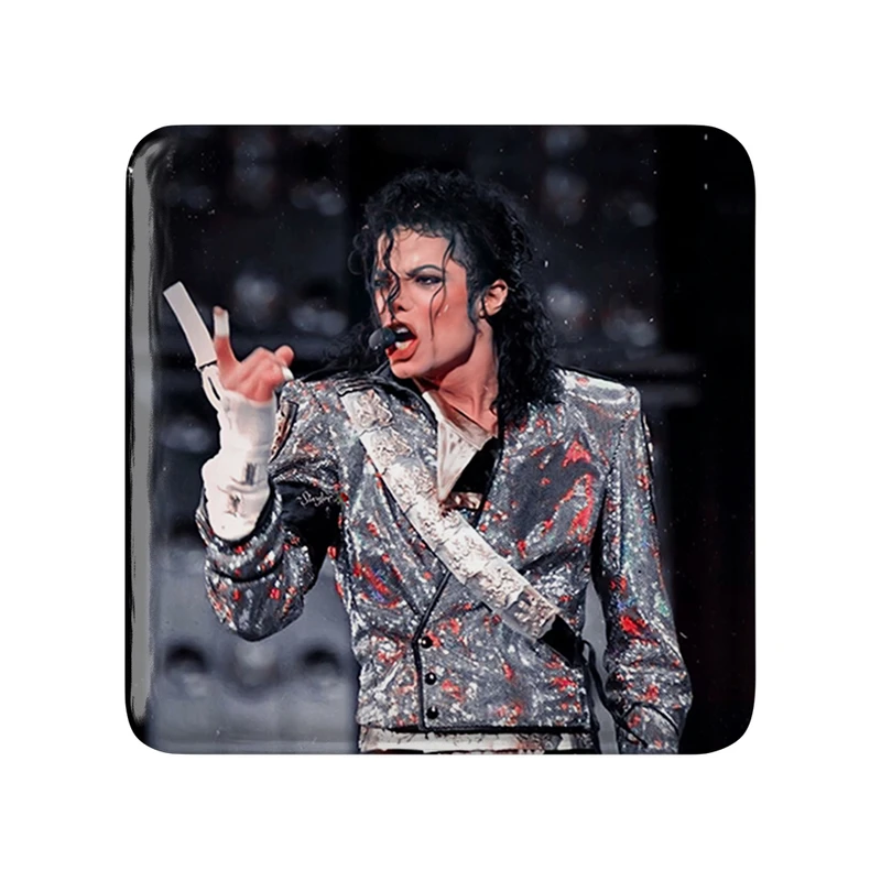 مگنت خندالو طرح مایکل جکسون Michael Jackson  مدل مربعی کد 19238