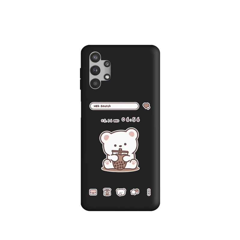 کاور طرح خرس اسموتی کد m726 مناسب برای گوشی موبایل سامسونگ Galaxy A32 5G / M32 5G / A13 4G