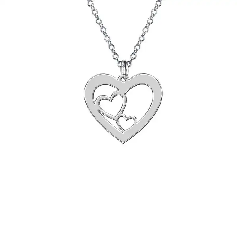 نیم ست نقره زنانه مدل قلب کد AB009