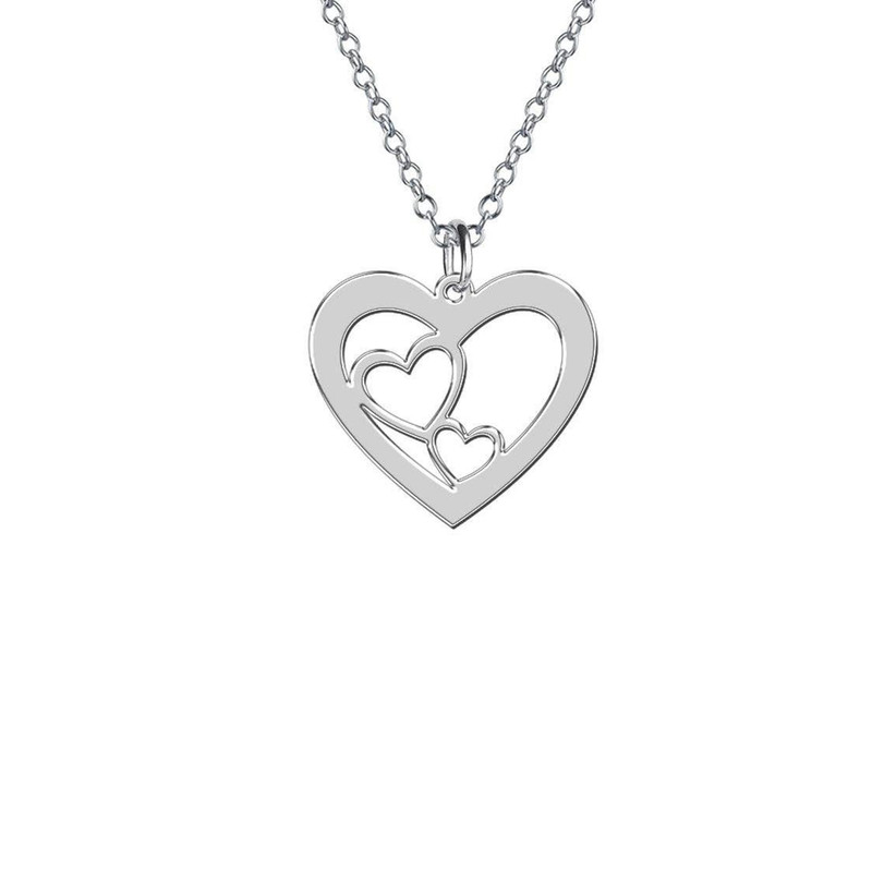 نیم ست نقره زنانه مدل قلب کد AB009