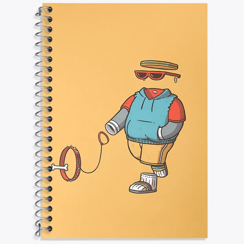 دفتر زبان 50 برگ خندالو مدل دو خط طرح روح کد N3382