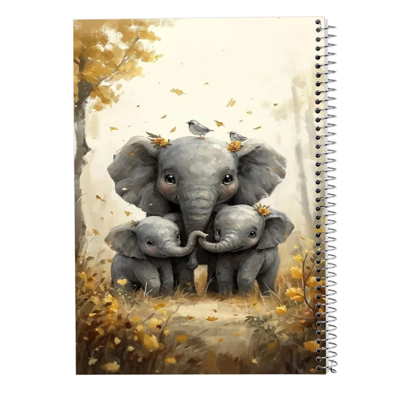 دفتر ژورنال نویسی 50 برگ مدوپد مدل نقطه ای طرح موجودات فانتزی کد DF17098