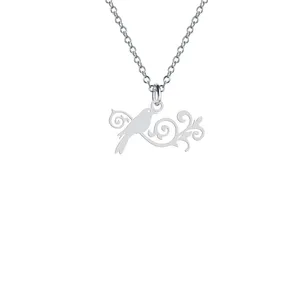 گردنبند نقره زنانه هایکا مدل پرنده کد n.ha2-732
