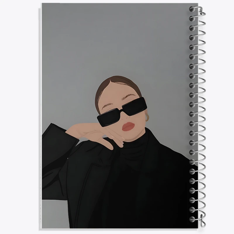 دفتر ژورنال نویسی 50 برگ خندالو مدل نقطه ای طرح دخترانه کیوت کد N3851