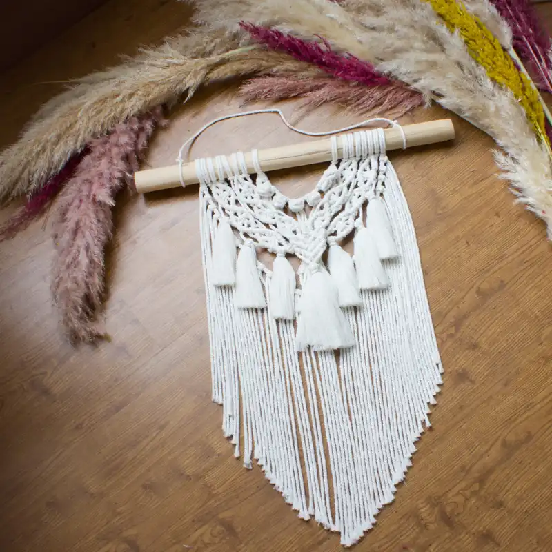 آویز بافتنی مدل مکرومه MacHang491