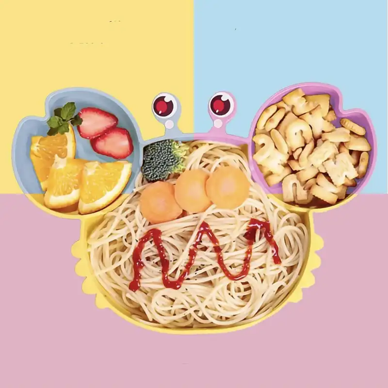 سرویس غذا خوری کودک 4 پارچه مدل خرچنگ