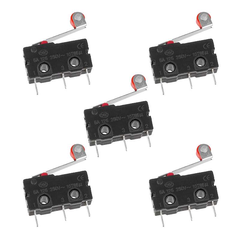 میکرو سوئیچ اهرم دار مدل 5A-250V-KW11.3Z بسته 5 عددی