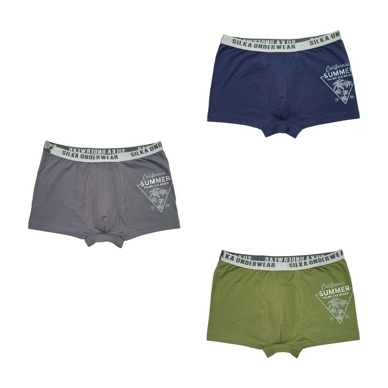 شورت نیم‌پا مردانه سیلکا مدل ساحل مجموعه سه عددی