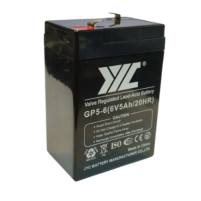 باتری سیلد اسید 6 ولت 5 آمپر ساعت جی وای سی مدل KSRE - 6-5