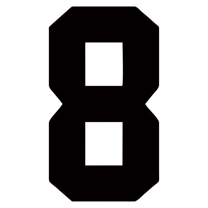 استیکر پارچه و لباس مدل حرارتی طرح عدد 8 کد B مجموعه 2 عددی