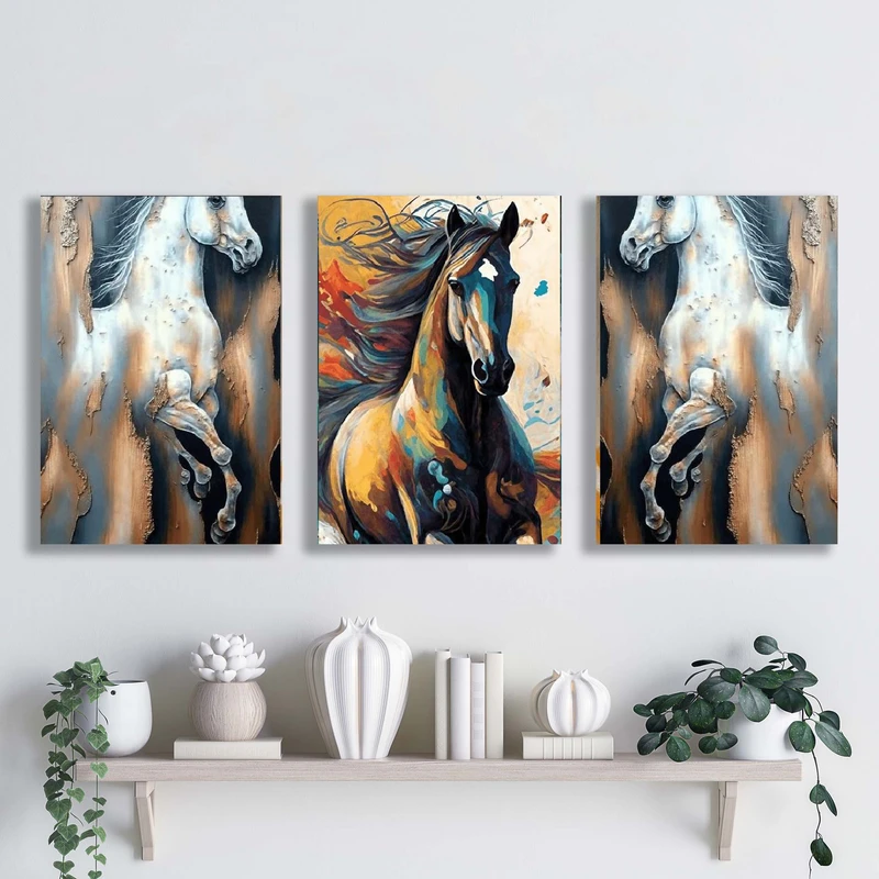 تابلو شاسی آتریسا مدل آبستره ATA085 مجموعه سه عددی