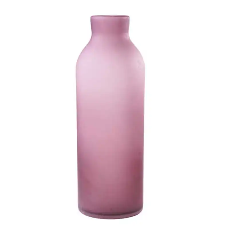 گلدان شیشه ای مدل استوانه طرح مات