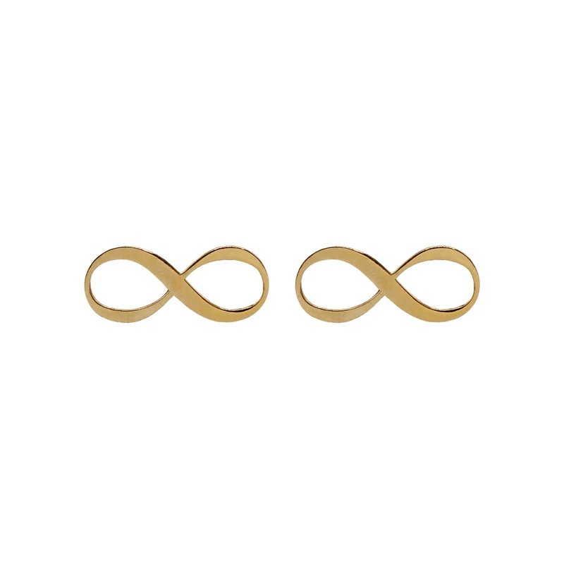 گوشواره میخی طلا 18 عیار زنانه نیکان گلد مدل بی نهایت