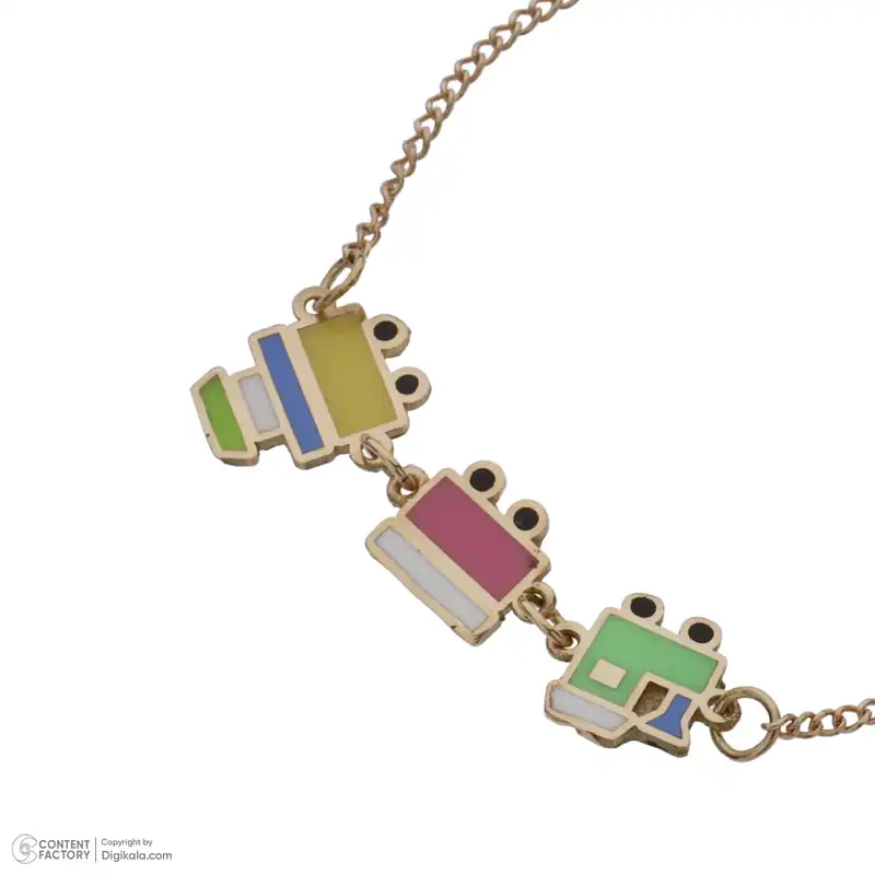 دستبند طلا 18 عیار دخترانه مایا ماهک مدل MB1643 طرح قطار