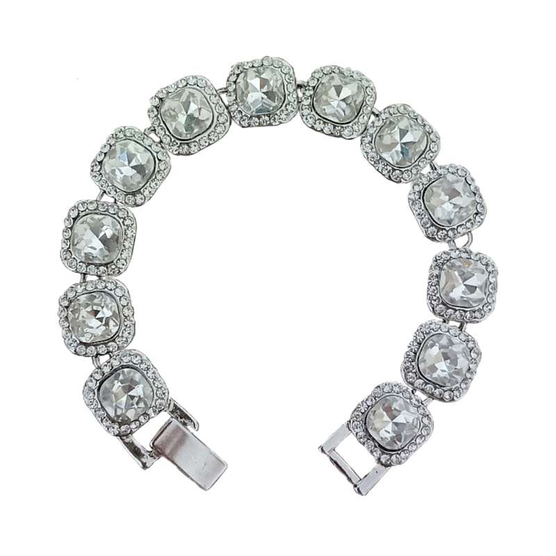 دستبند زنانه مدل تنیسی فول نگین