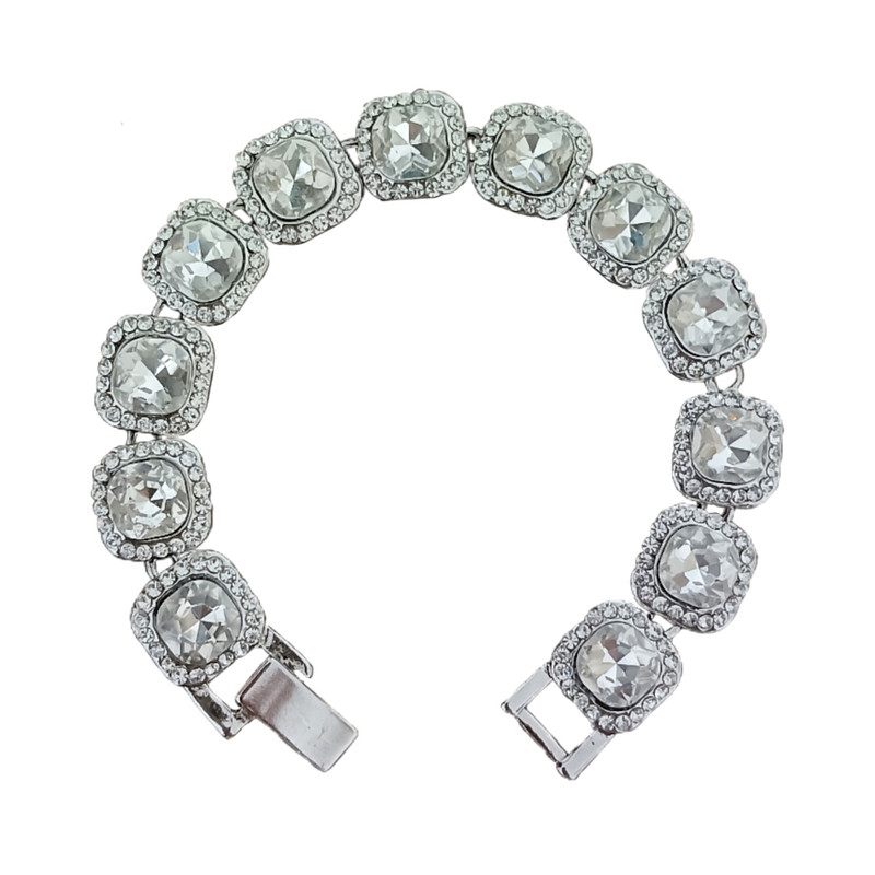 دستبند زنانه مدل تنیسی فول نگین