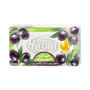 صابون شستشو حیات مدل آرگان و گلیسیرین و زیتون وزن 125 گرم