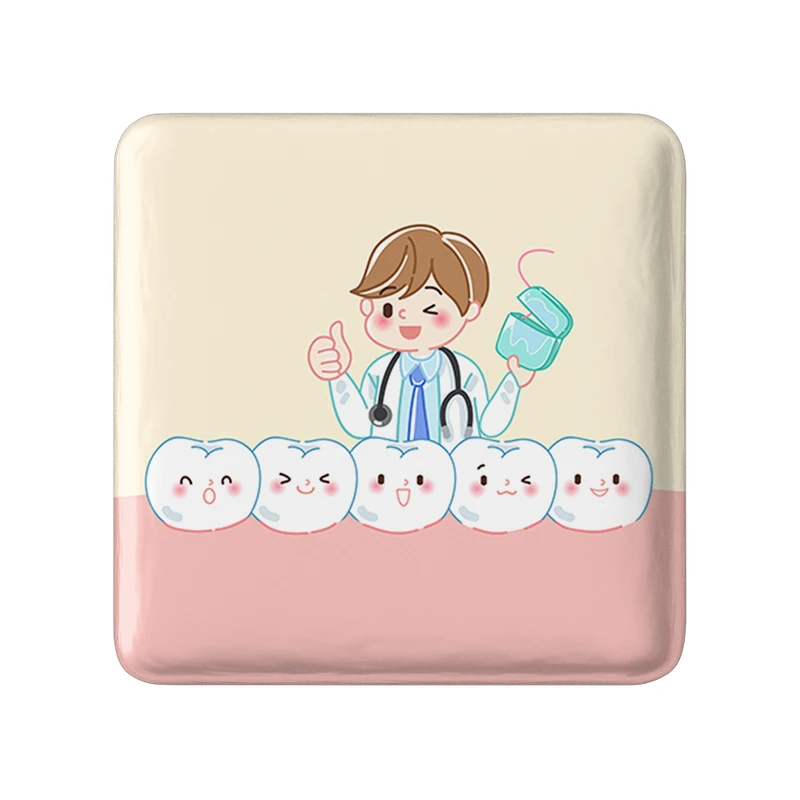 مگنت خندالو طرح دندان و دندان پزشکی کودکانه مدل مربعی کد 36715