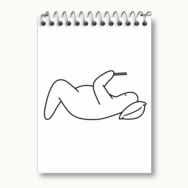 دفتر یادداشت 50 برگ خندالو مدل تنبل خسته کد 29415