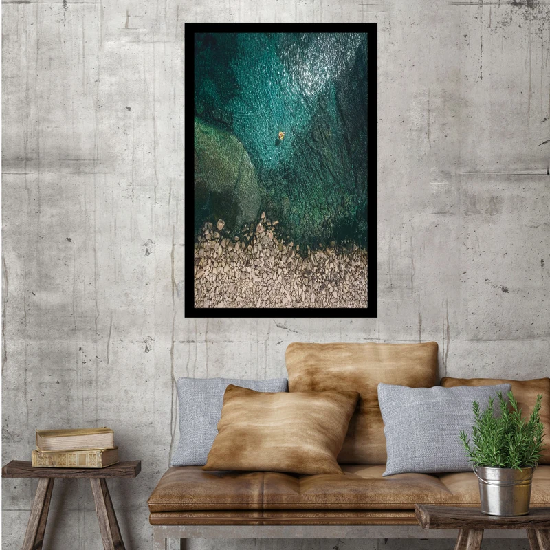 تابلو بکلیت طرح منظره دریا و ساحل  مدل B-bu1487