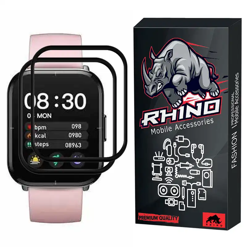 محافظ صفحه نمایش راینو مدل R-PMMA مناسب برای مچ بند هوشمند میبرو Color بسته 2 عددی