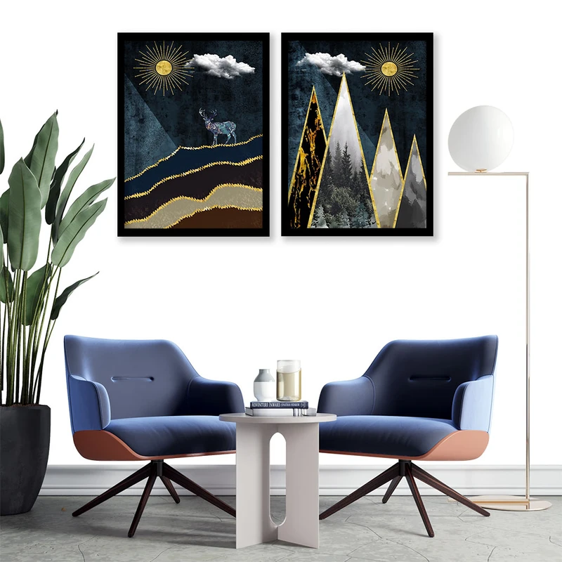 تابلو صبا طرح مدل دکوراتیو مدرن کد 157 مجموعه 2 عددی