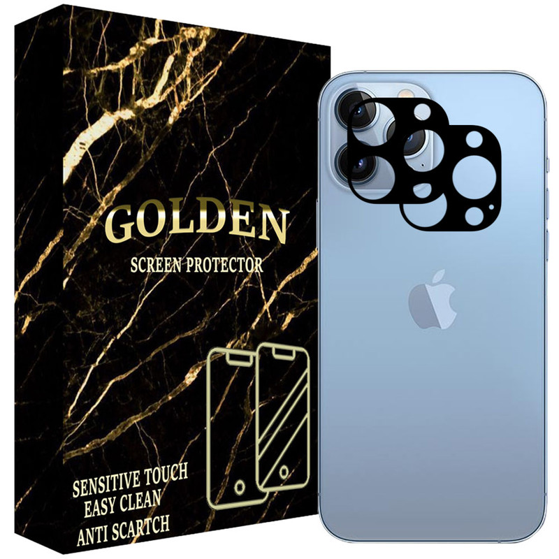 محافظ لنز دوربین گلدن مدل GL2 مناسب برای گوشی موبایل اپل IPhone 13 Pro Max بسته دو عددی