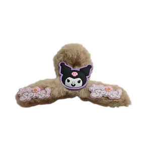 کلیپس مو زنانه مدل پشمی کرومی کد 01